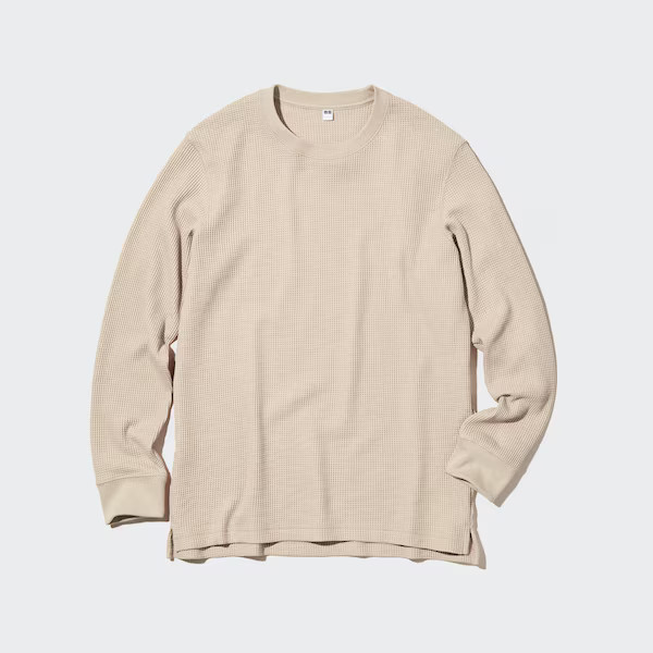 Waffle Crew Neck Long-Sleeve T-Shirt | UNIQLO (US)