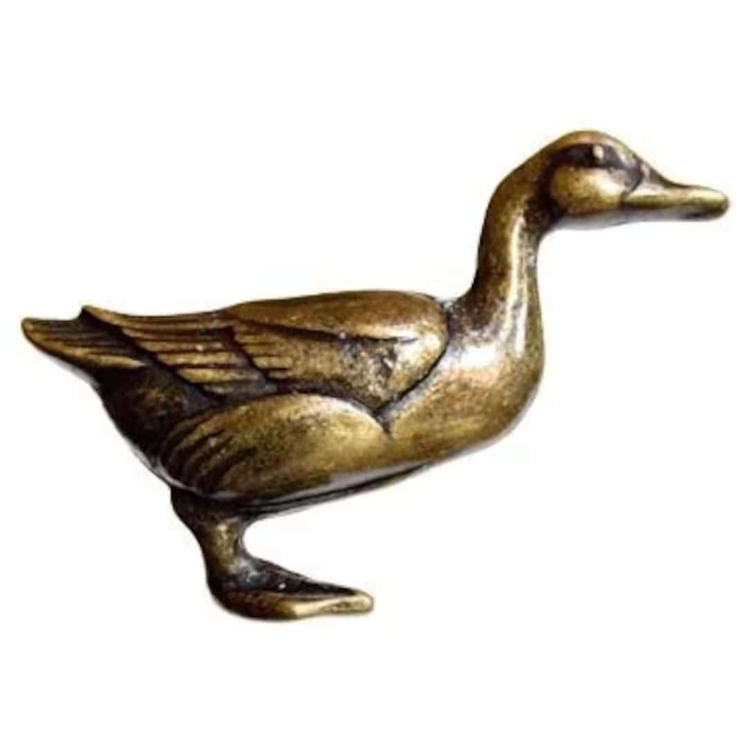 Big Sky Hardware Duck Knob in Antique Brass - Etsy | Etsy (US)