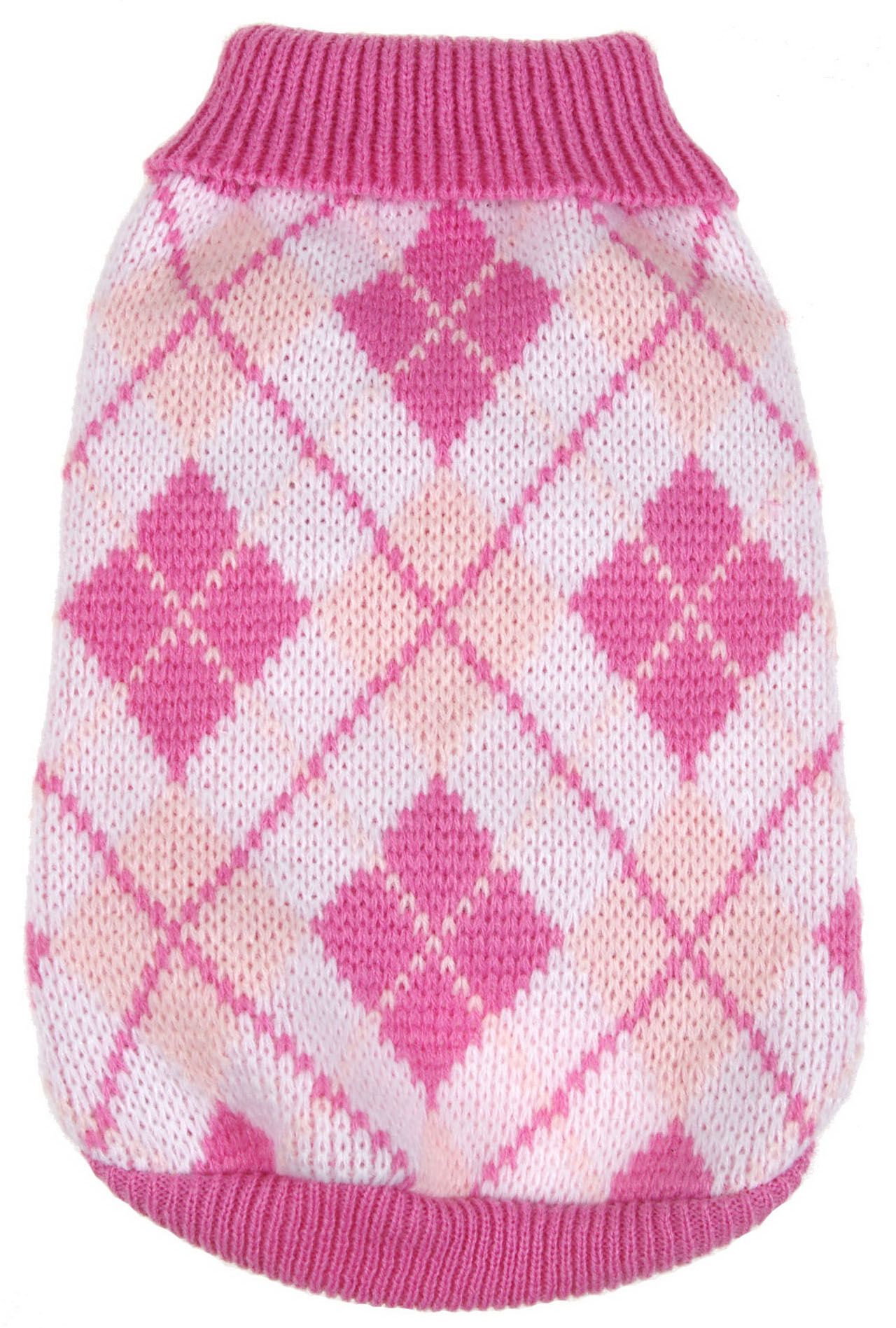 Argyle Style Ribbed Fashion Pet Sweater | Kmart