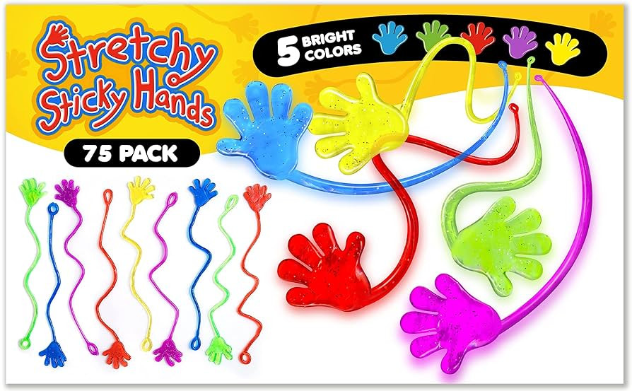 Giraffe Manufacturing 75-Pc Assortment Small & Large Glitter Slappy Hands, Valentines Day Gifts f... | Amazon (US)