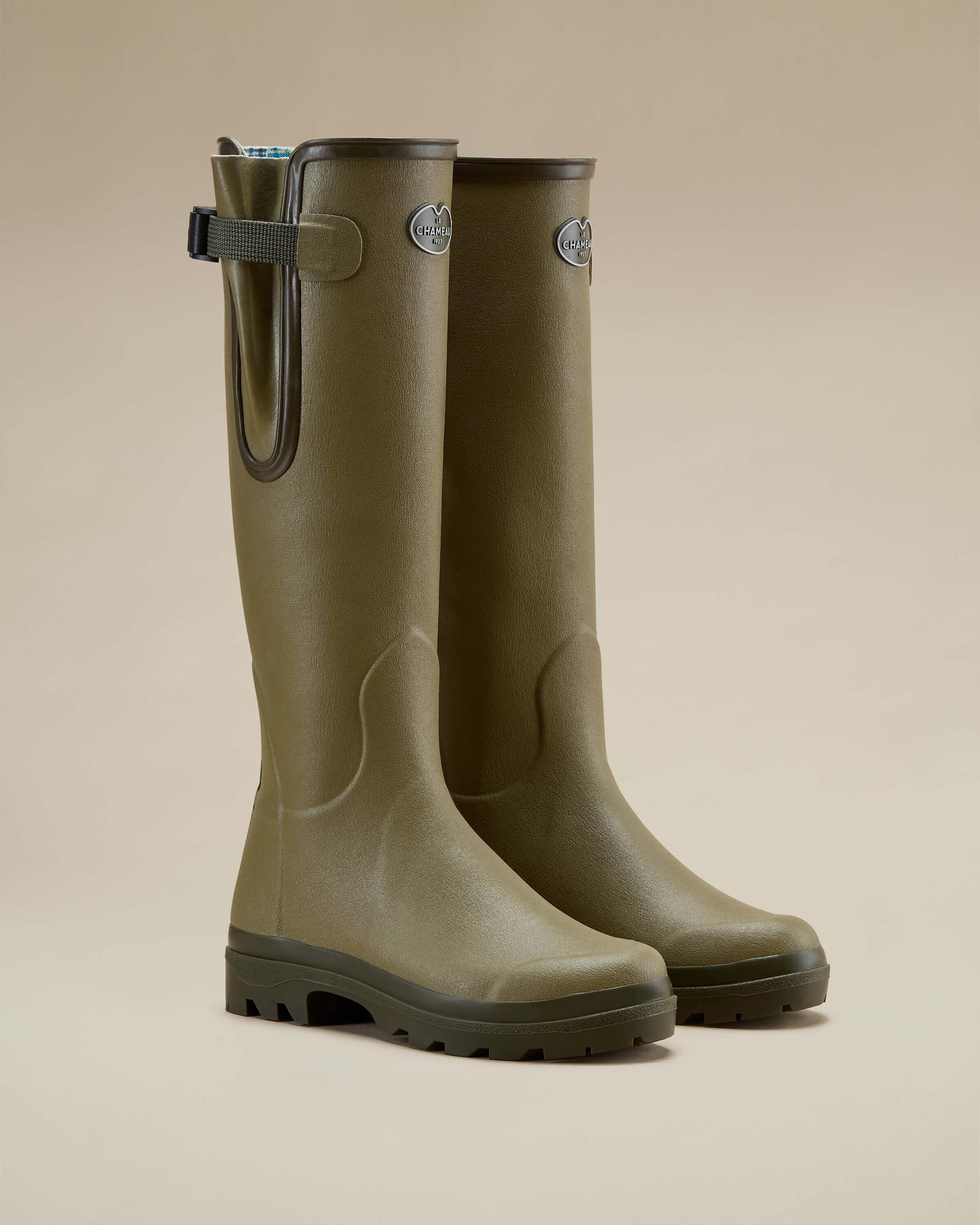 Women's Vierzon Jersey Lined Wellington Boot Green | Le Chameau