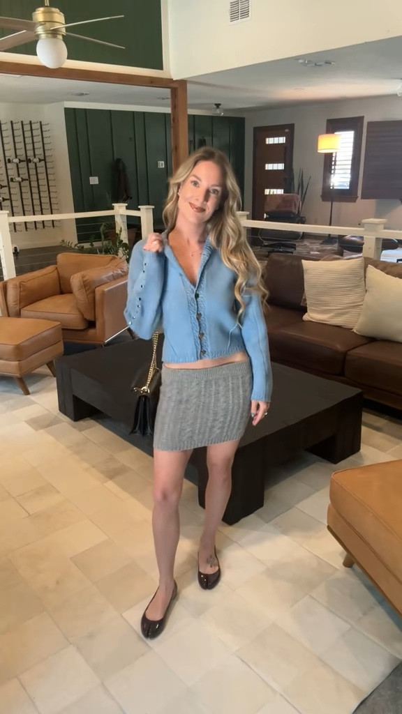 Spring transition outfit for the win ! 

Sweater: small (runs small for a more oversized look size up)
Skirt: XS (runs small) 
Jellies: TTS 
FENDI bag ! 
The best Maybelline lip combo ! 

#LTKootd #LTKvlog #LTKgrwm