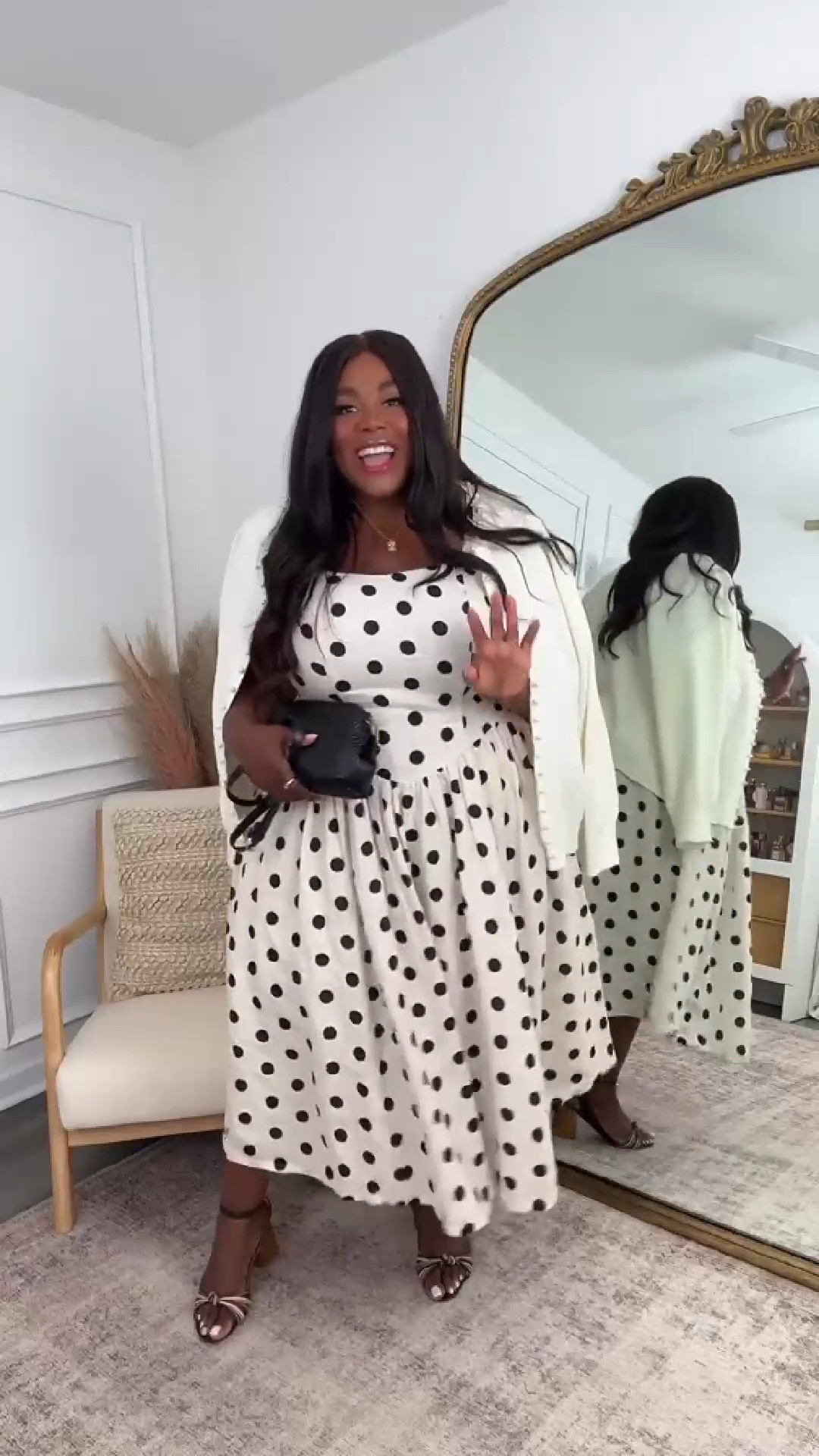 Such a feminine look — mostly from Amazon 

Dress 2X
Cardigan XXL

Shoes and bag are old anthro 

#LTKFindsUnder100 #LTKStyleTip #LTKPlusSize