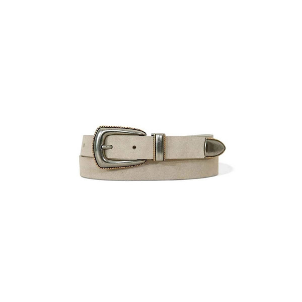 Women's Lucky Brand Westerned Suede Belt Large White | Scheels