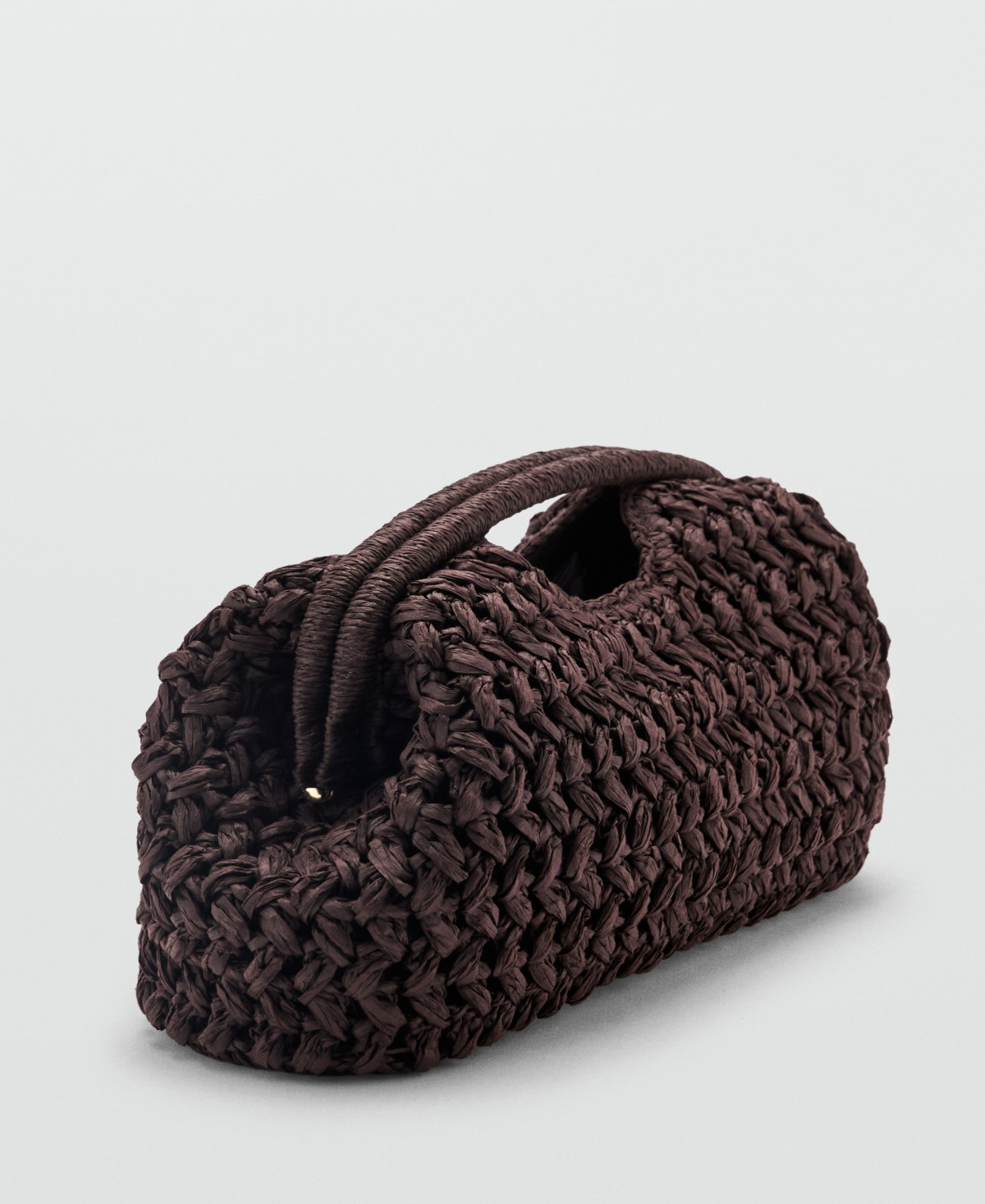 Mango Women's Natural Fiber Clutch Bag - Chocolate | Macy's