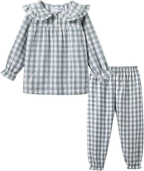 Mud Kingdom Boutique Girls Boys Pajamas Set Collared Long Sleeve Sleepwear | Amazon (US)