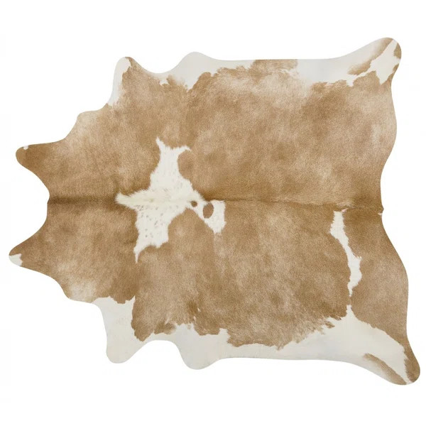 Bullins Handmade Cowhide Beige/White Rug | Wayfair North America