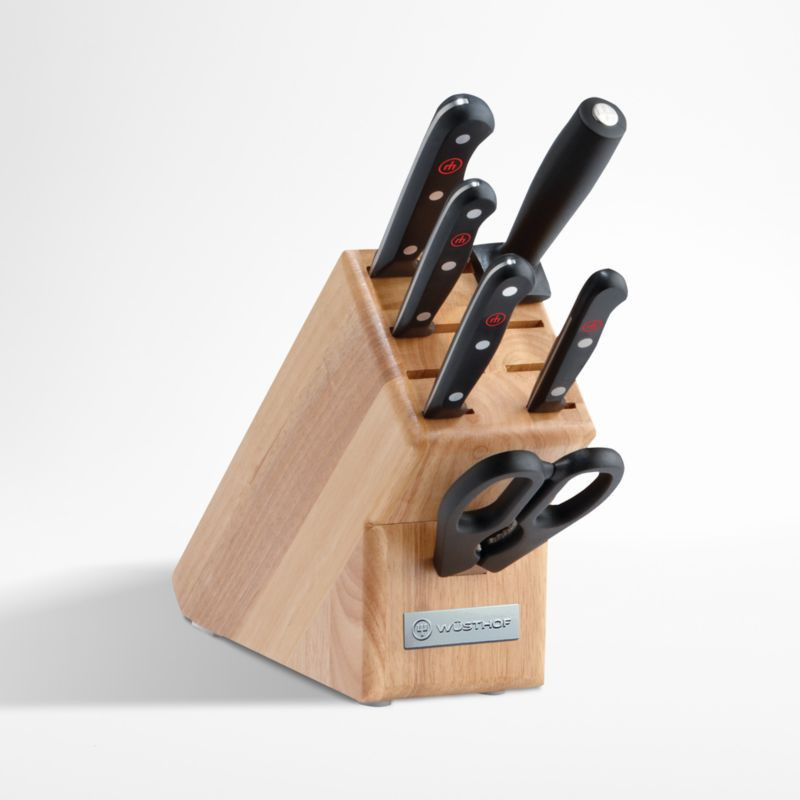 Wüsthof Gourmet Stamped 7-Piece Knife Set + Reviews | Crate & Barrel | Crate & Barrel