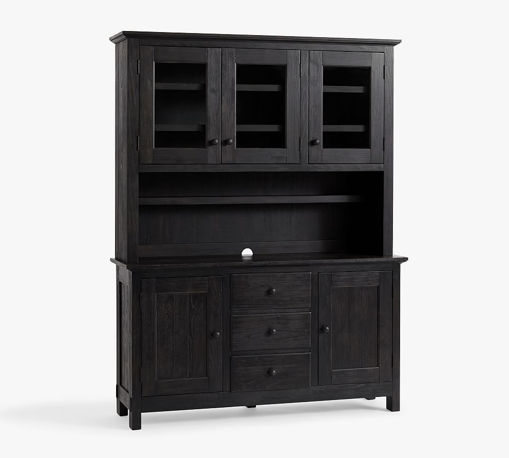 Benchwright Buffet & Hutch Set, Blackened Oak | Pottery Barn (US)