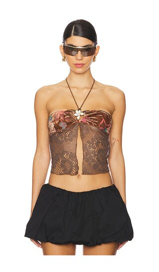 Bandeau Top in Brown | Revolve Clothing (Global)