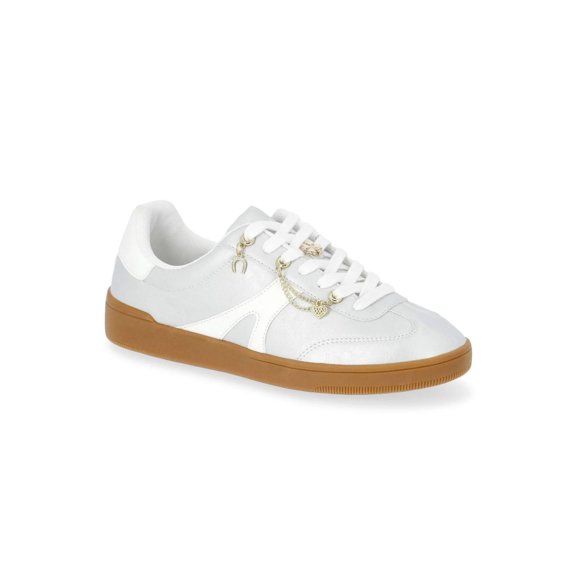 No Boundaries Lace-Up Sport Sneakers with Removable Charms, Women’s - Walmart.com | Walmart (US)