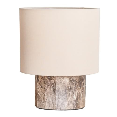 ValueLights | Melanie Dark Marble Effect Table Lamp with Natural Linen Lamp Shade and LED Bulb | Table Lamps, Home Décor & Improvement Essential | Included LED Bulb | Amazon (UK)