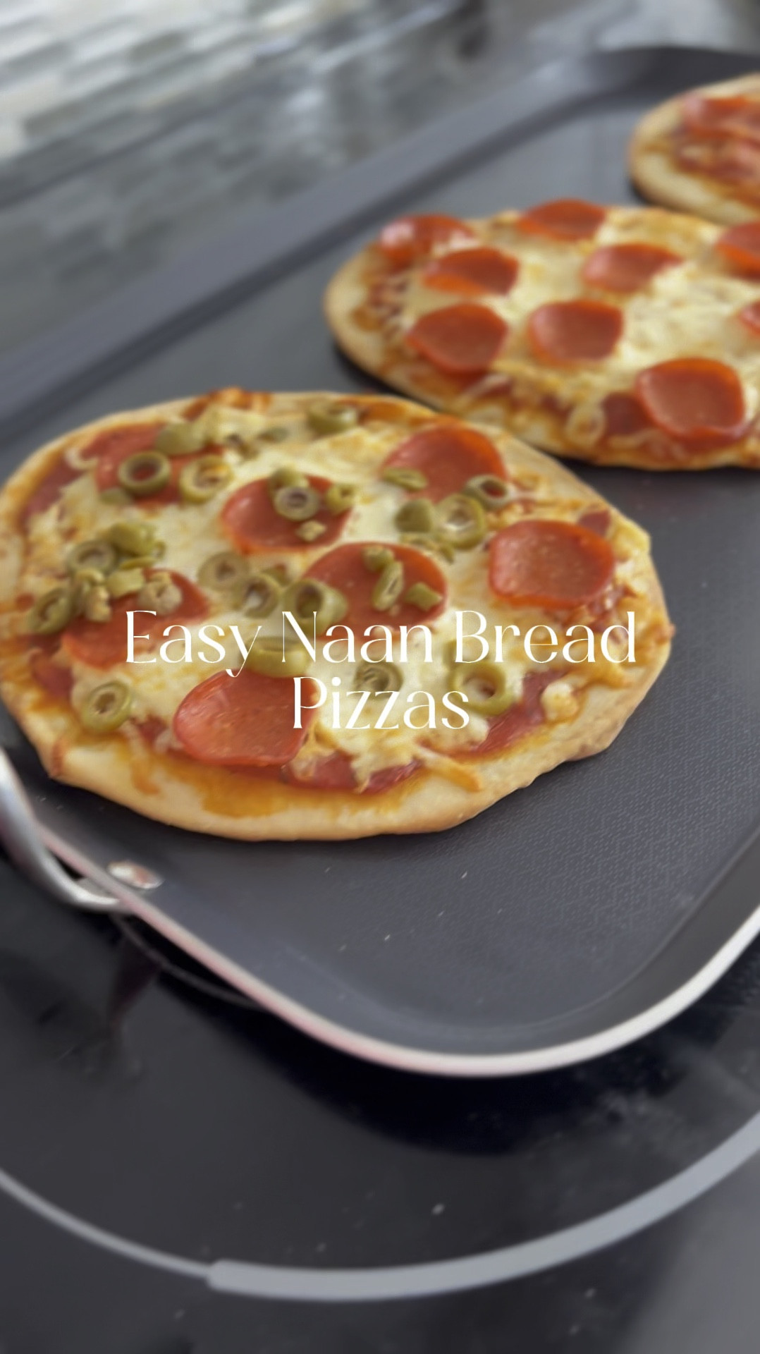 Naan Bread Pizza on a HEXCLAD double burner griddle 😍 versatile, easy to clean, dishwasher safe, oven safe, non toxic, met utensil safe. 

#LTKHome #LTKVideo