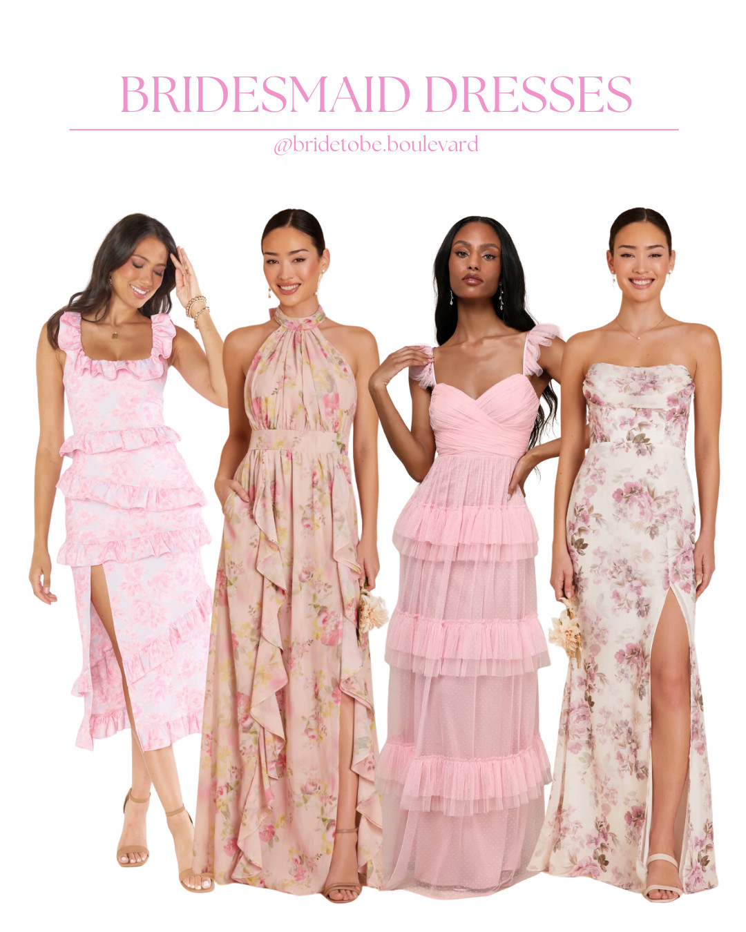 🌸 Pretty in Pink Patterns 🌸 These stunning pink patterned dresses are perfect for bridesmaids who want to stand out with a unique and stylish look! Whether for a spring or summer wedding, these dresses bring charm and elegance to your bridal party. Shop now to find the perfect fit! #BridesmaidStyle #PinkDresses #WeddingInspo #LTKBridal 

 #LTKParties #LTKStyleTip #LTKWedding