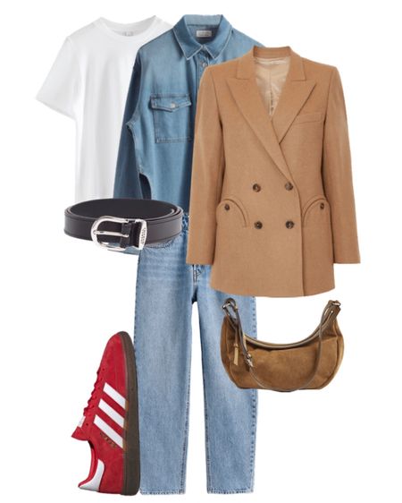 Spring double denim and blazer outfit 

#LTKfindsunder100 #LTKstyletip #LTKSeasonal
