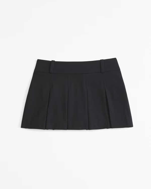 Mid Rise Pleated Mini Skort | Abercrombie & Fitch (US)
