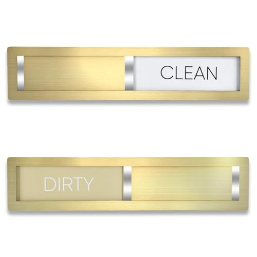 Dishwasher Magnet Clean Dirty Sign,Premium Stainless Steel Grade 304,Matte Finish Clean/Dirty Indicator with Strong Magnet, Home Kitchen Decor & Thoughtful Gift for Friends​(Golden-03) | Amazon (US)