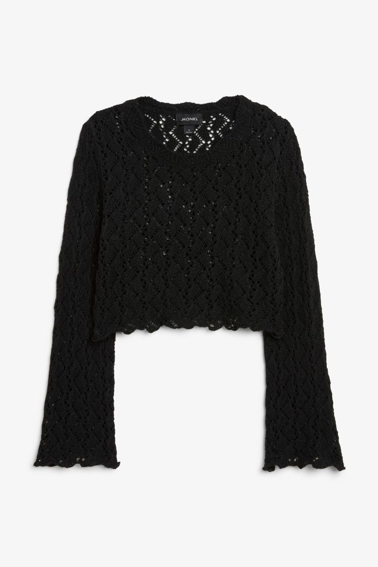 Long sleeve lace knit sweater | H&M (UK, MY, IN, SG, PH, TW, HK)