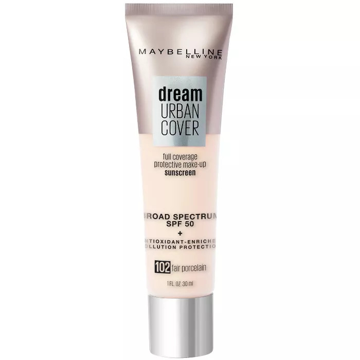 Maybelline Dream Urban Cover Full Coverage Foundation SPF 50 with  Antioxidant Enriched + Polluti... | Target