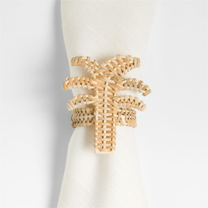 Wicker Palm Tree Napkin Ring | Crate & Barrel | Crate & Barrel