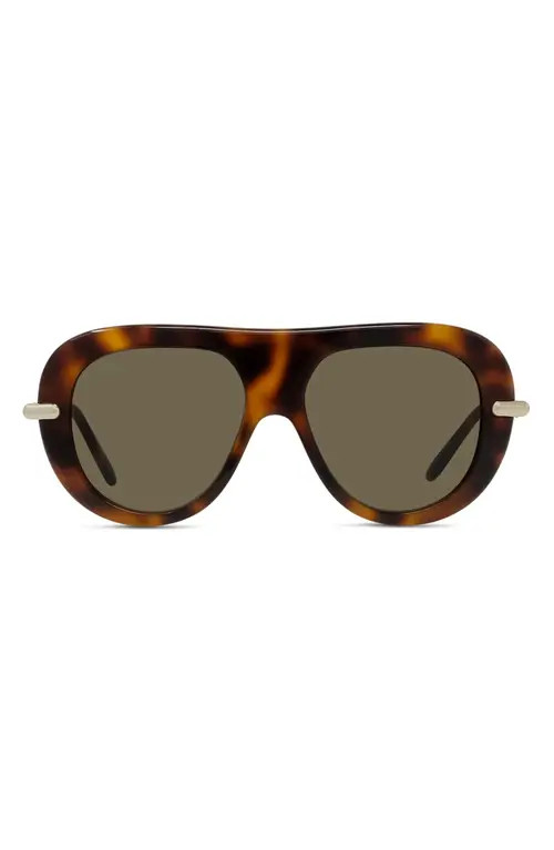 Loewe Slim 52mm Pilot Sunglasses in Dark Havana /Brown at Nordstrom | Nordstrom