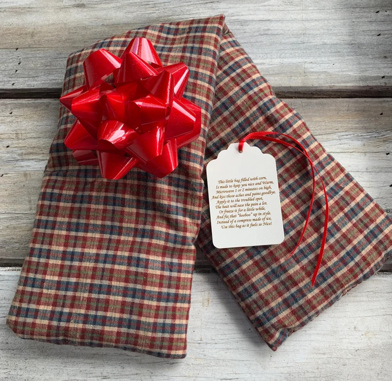 Valentine gift for him, dad, husband or uncle,neck Heat pack is reusable, plaid cotton heating pa... | Etsy (US)