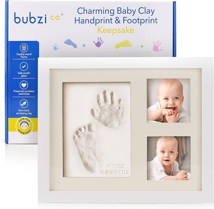 Bubzi Co Baby Footprint Kit, Baby Foot and Hand Print Kit, Baby Keepsake Frame, Nursery Pictures ... | Amazon (US)