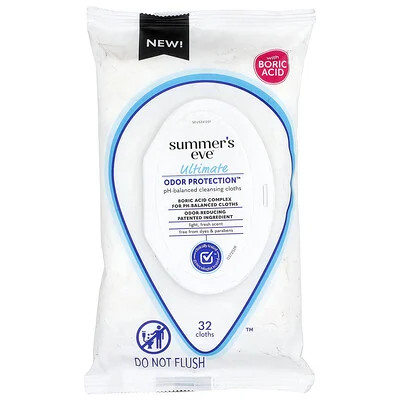 Summer's Eve, Ultimate Odor Protection™, pH-Balanced Cleansing Cloths, Light Fresh, 32 Cloths | iHerb