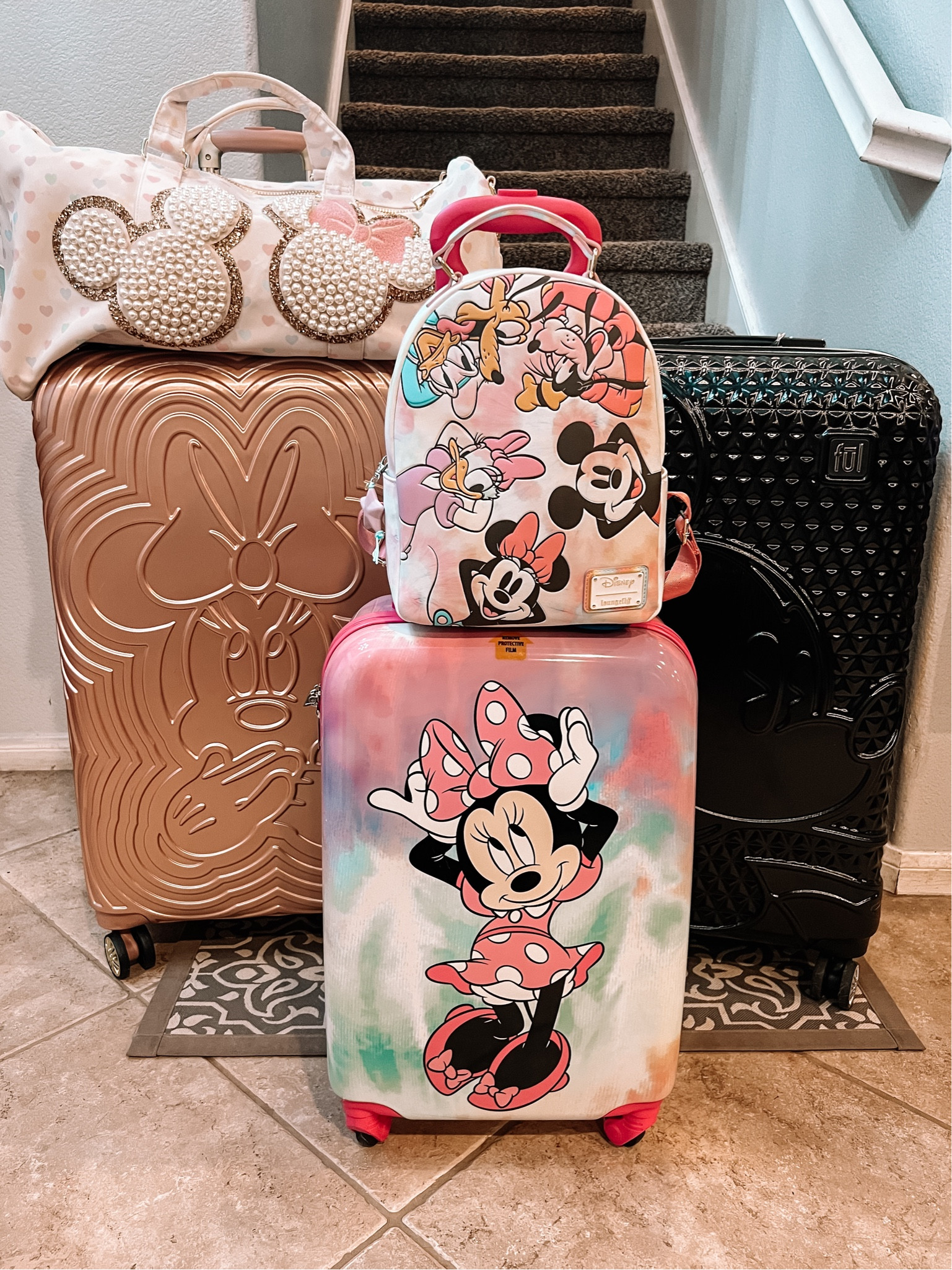 The only luggage you need for Disney! These Ful Luggage bags are incredible! So durable, big and absolutely adorable! The Stoney Clover duffle bag is back in stock too! The pastel hearts and pearl Mickey & Minnie patches are so cute. I get compliments every time I use it! And the pastel Mickey & friends loungefly is perfect for park days, your child’s plane bag and more🩷

#LTKGiftGuide #LTKtravel #LTKfamily