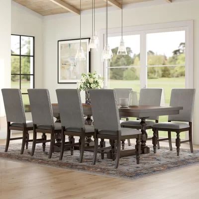 Dublin 9 Piece Extendable Solid Wood Dining Set Three Posts™ | Wayfair North America