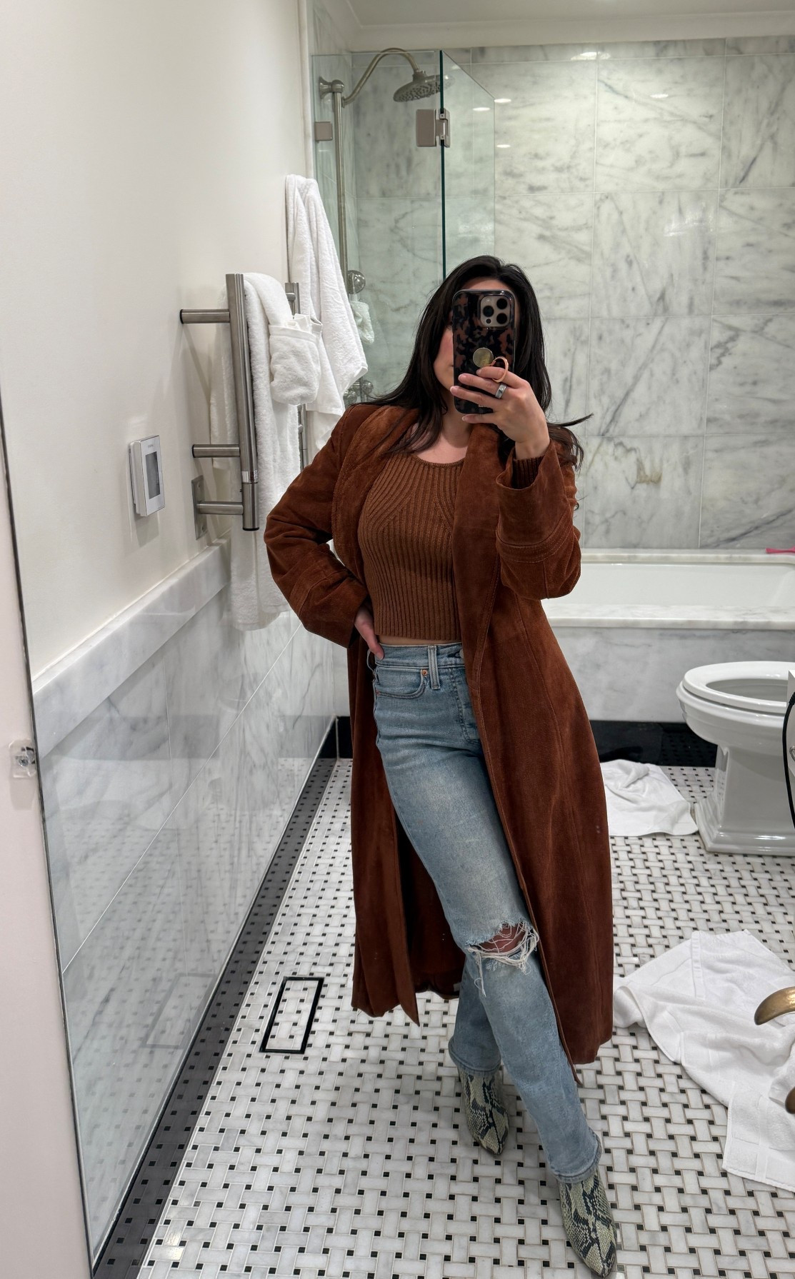 Rust is the new black! I can’t find the exact pieces, but linked some similar  

#LTKPetite #LTKootd