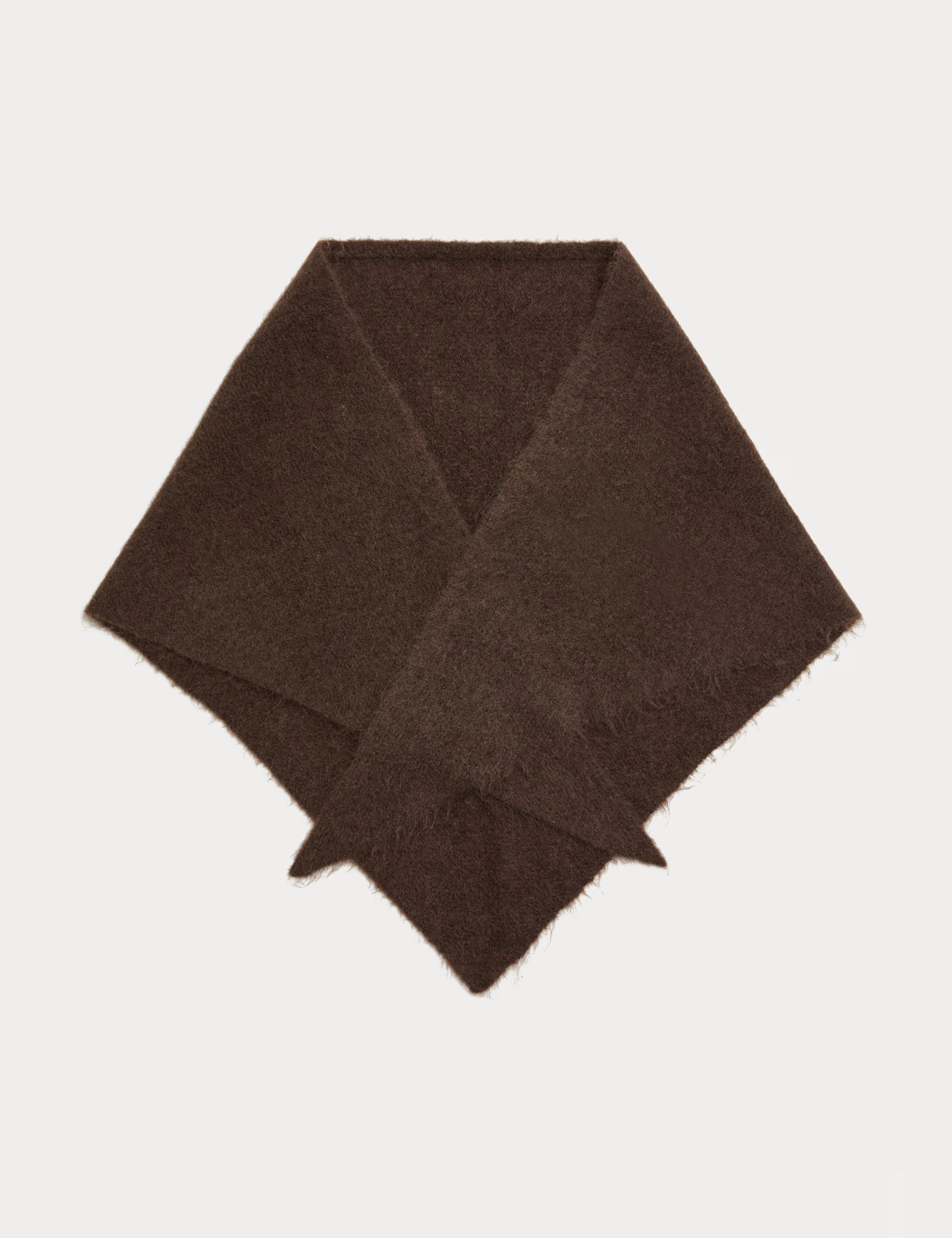 Knitted Textured Triangle Scarf with Wool | Marks & Spencer (UK)