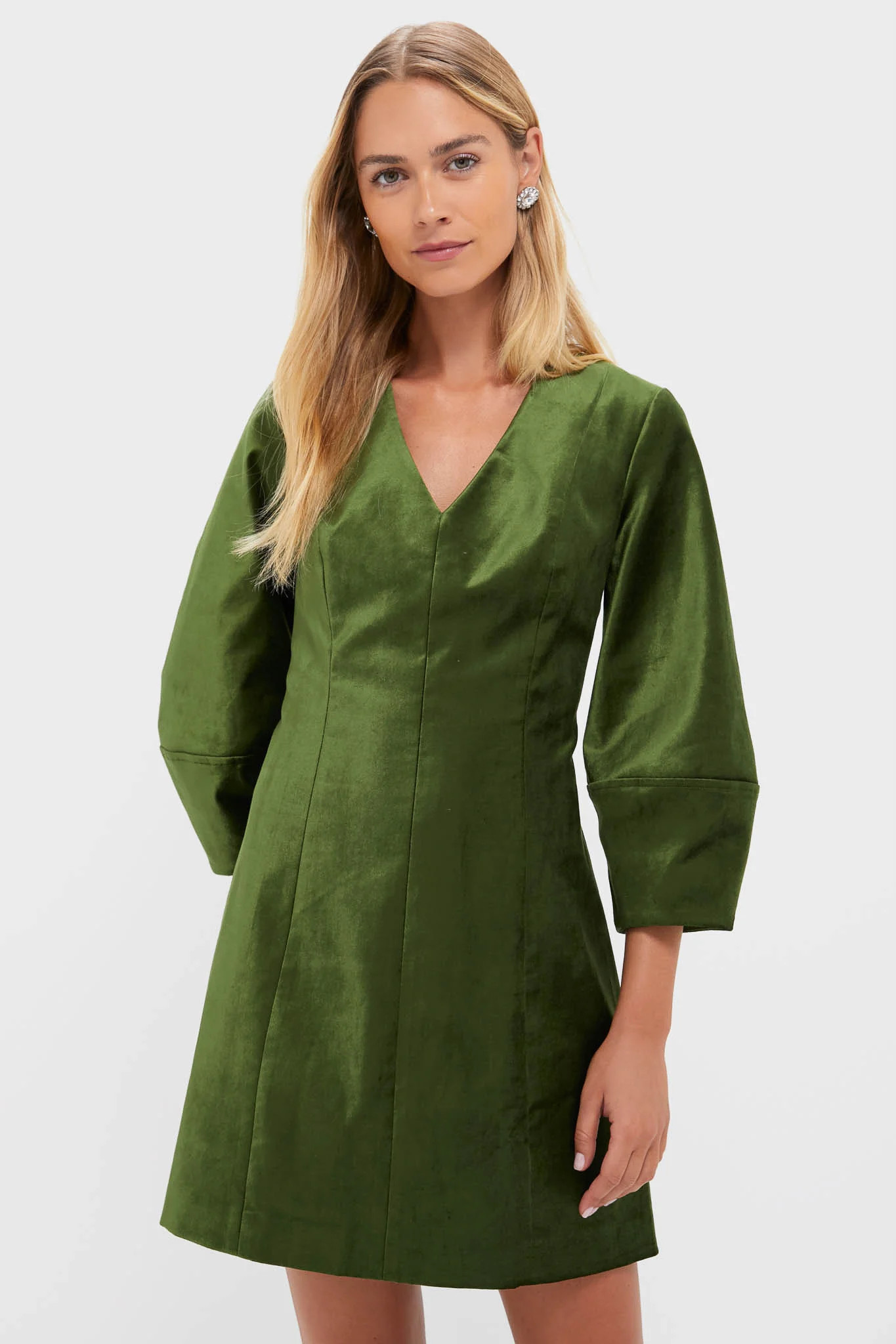 Green Velvet Mayson Dress | Tuckernuck (US)