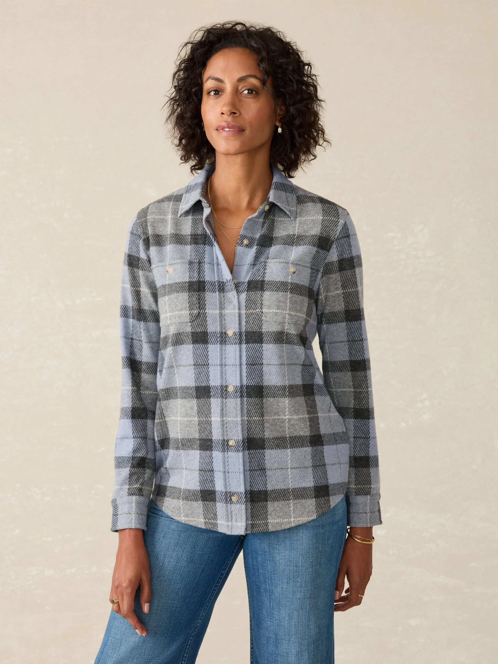 Legend™ Sweater Shirt - True North Plaid | Faherty