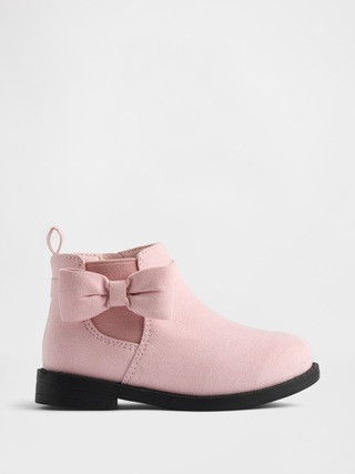 Toddler Vegan Suede Bow Chelsea Boots | Gap | Gap (US)