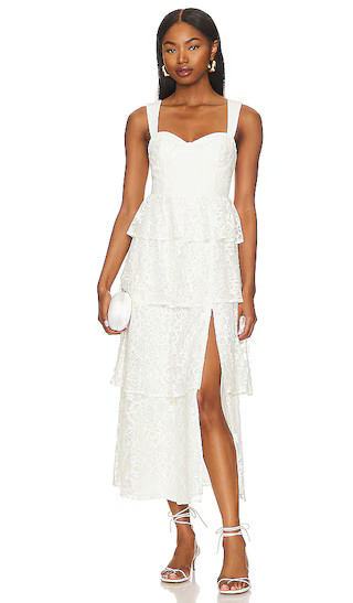 Gabi Midi Dress in Hollywood Lace | Revolve Clothing (Global)