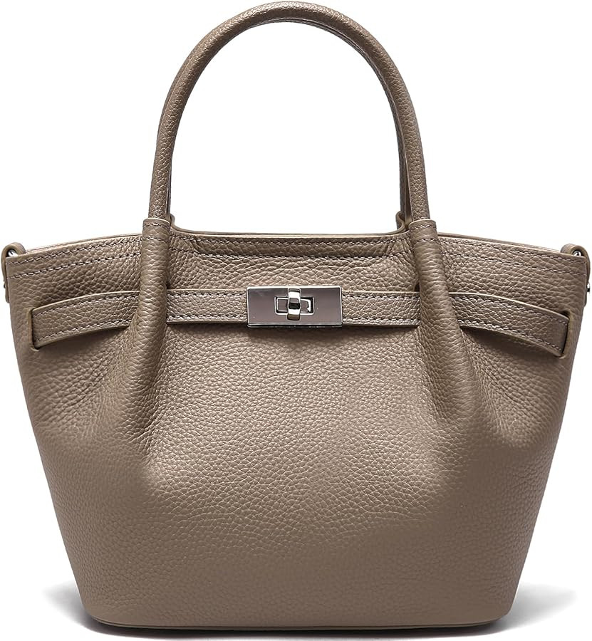 Genuine Leather Bucket Bags for Women: Small Tote Purses for Ladies Luxury Designer Crossbody Sat... | Amazon (US)