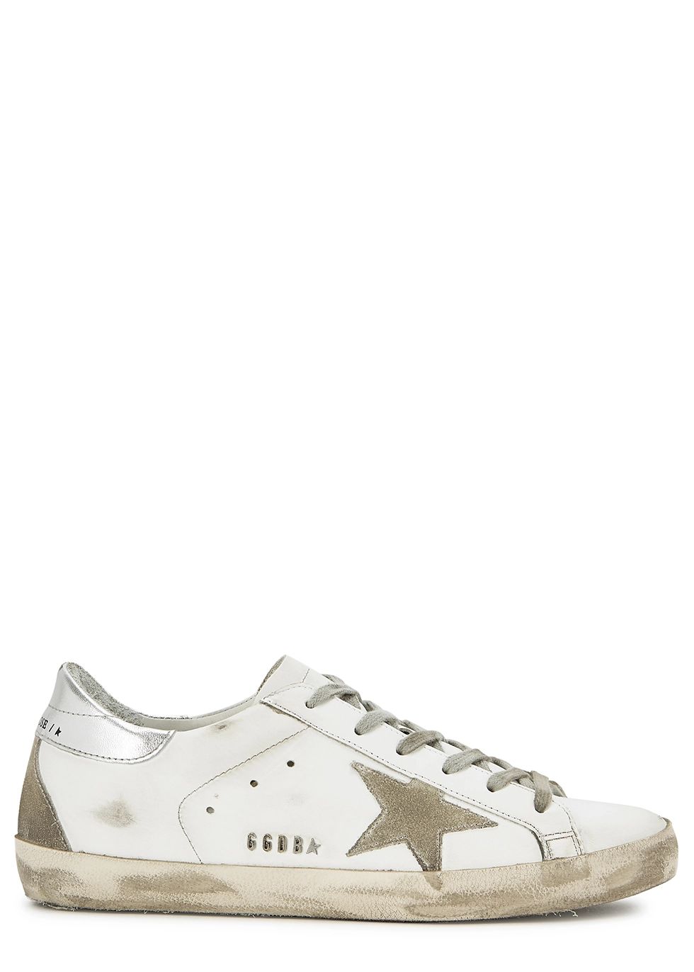 Superstar distressed leather sneakers | Harvey Nichols (Global)