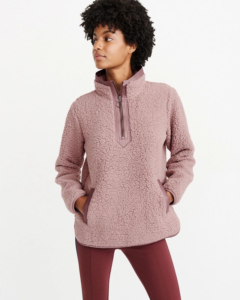 Sherpa Half-Zip Pullover | Abercrombie & Fitch US & UK