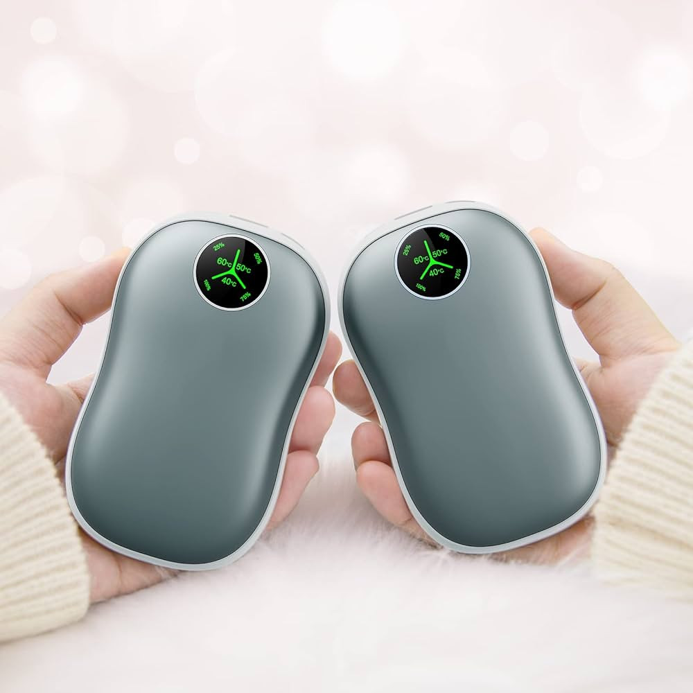 Jialexin Hand Warmers Rechargeable, 2 Pack 5000mAh Electric Portable Pocket Warmer/Power Bank, 2-... | Amazon (US)