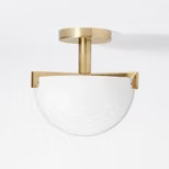Milk Glass Dome Flushmount Ceiling Light White - Threshold™ designed with Studio McGee | Target