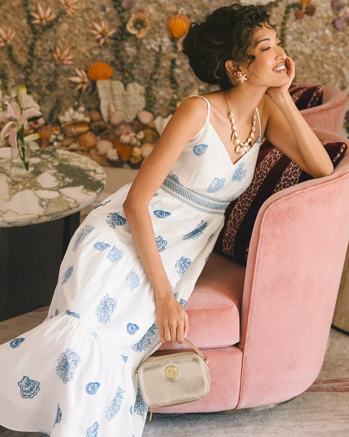 Zanna Embroidered Cotton Midi Dress | Lilly Pulitzer