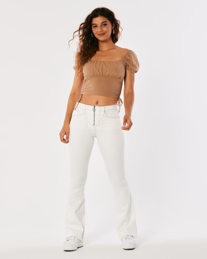 Women's High-Rise Brown Flare Jeans | Women's The Warehouse Sale Up to 70% Off | HollisterCo.com | Hollister (US)