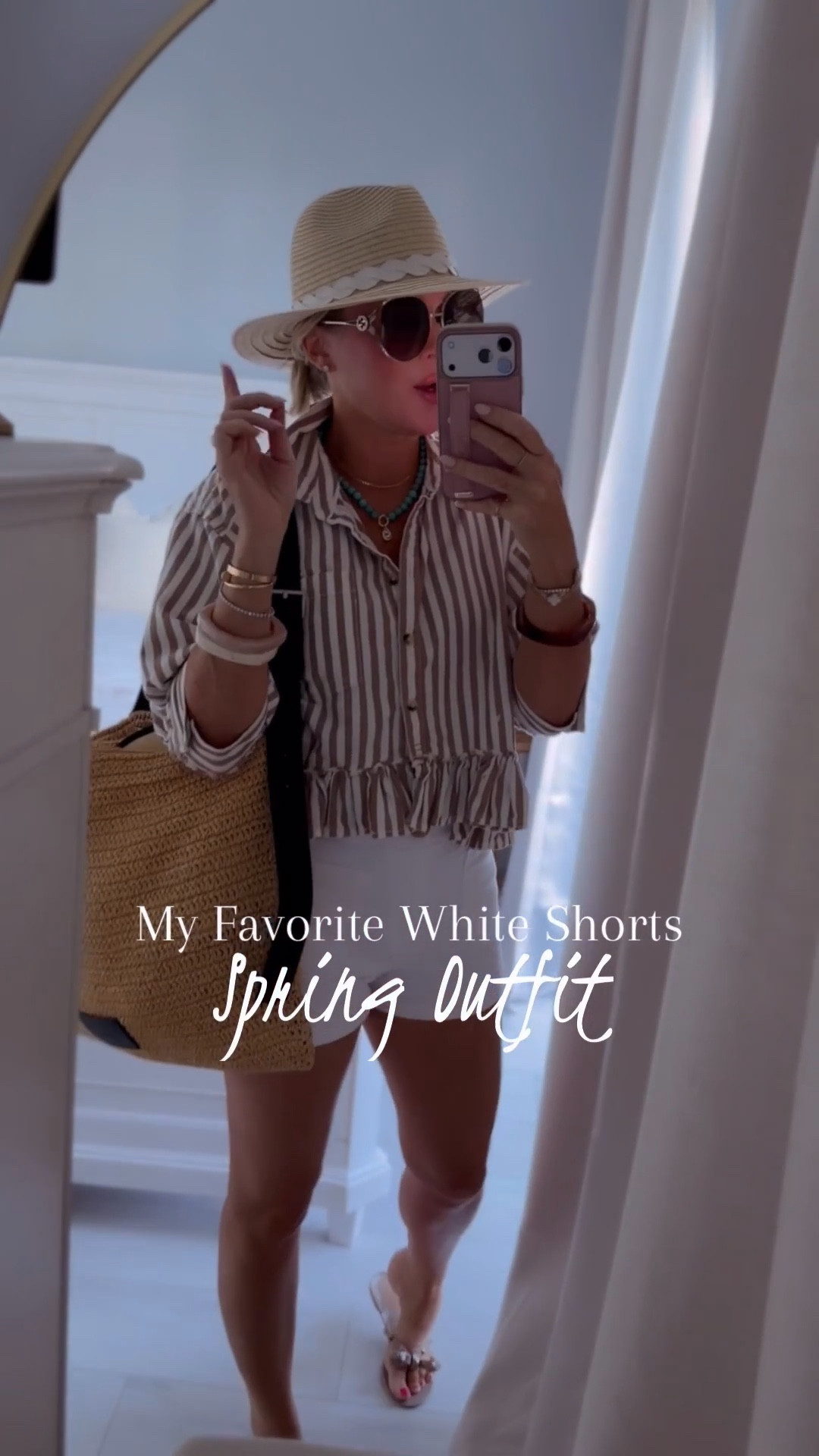 Shorts on sale!! $60!! What I wore for our boat day 🤍!!!
These white shorts are one of my favorites… the fabric is so good and they just fit right. I size up and throw mine in the dryer and they still hold their shape.

This top is one I keep rebuying in different versions… just easy and always works.🤍☀️


white shorts. boat day outfit. beach outfit. vacation outfit. striped top. casual chic. neutral outfit. resort wear. mom style. effortless style. warm weather outfit. everyday outfit. coastal style

#LTKSaleAlert #LTKootd