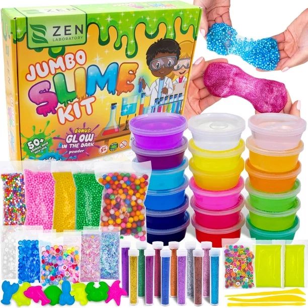 DIY Slime Kit for Girls Boys - Ultimate Glow in The Dark Glitter Slime Making Kit - Slime Kits Su... | Walmart (US)