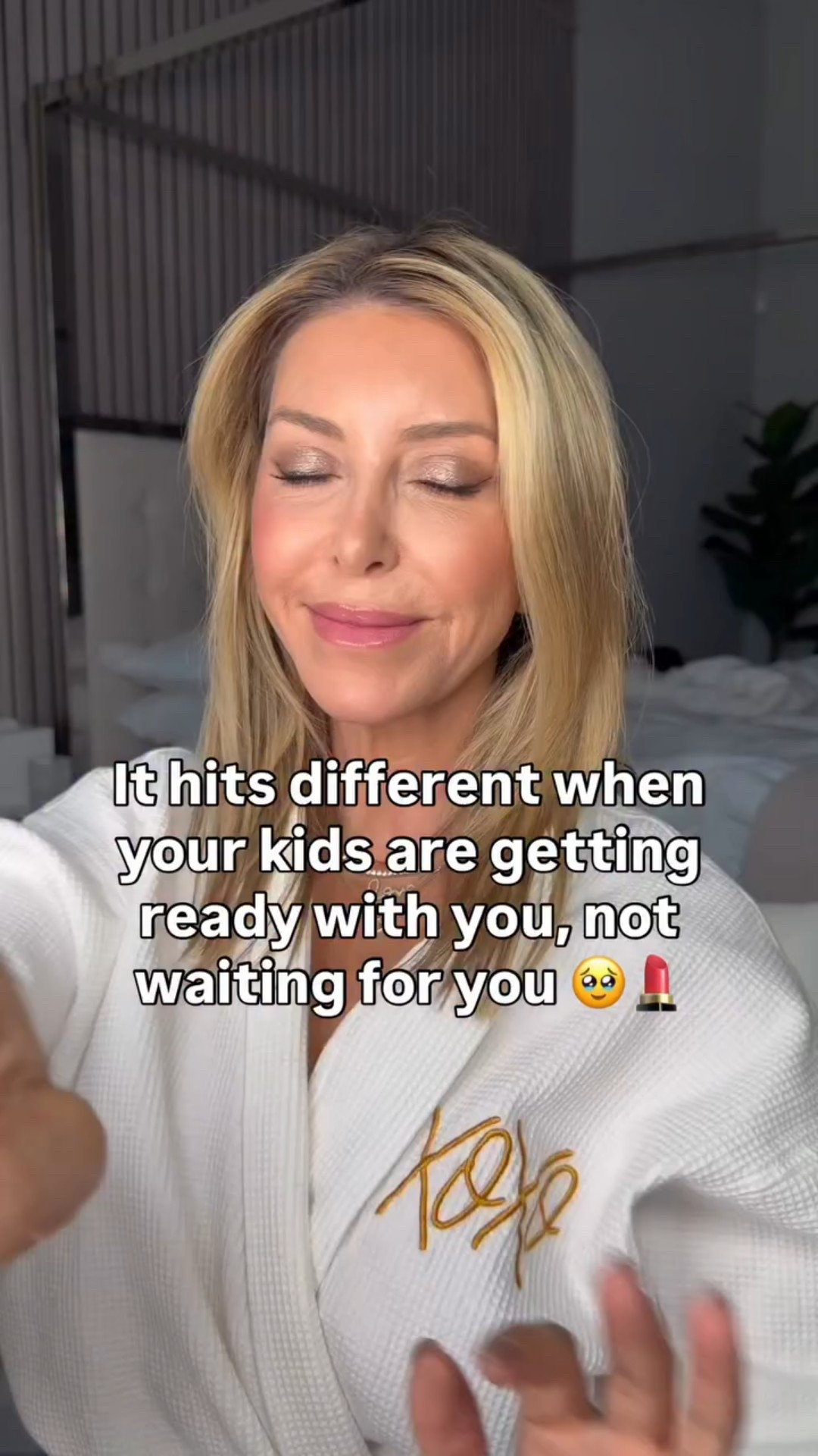 Getting ready for a bat mitzvah tonight 💄
I’m truly loving this season of motherhood! 
#MomOfTeens #Over40Beauty #RealLifeGlam #StartingOverAt40