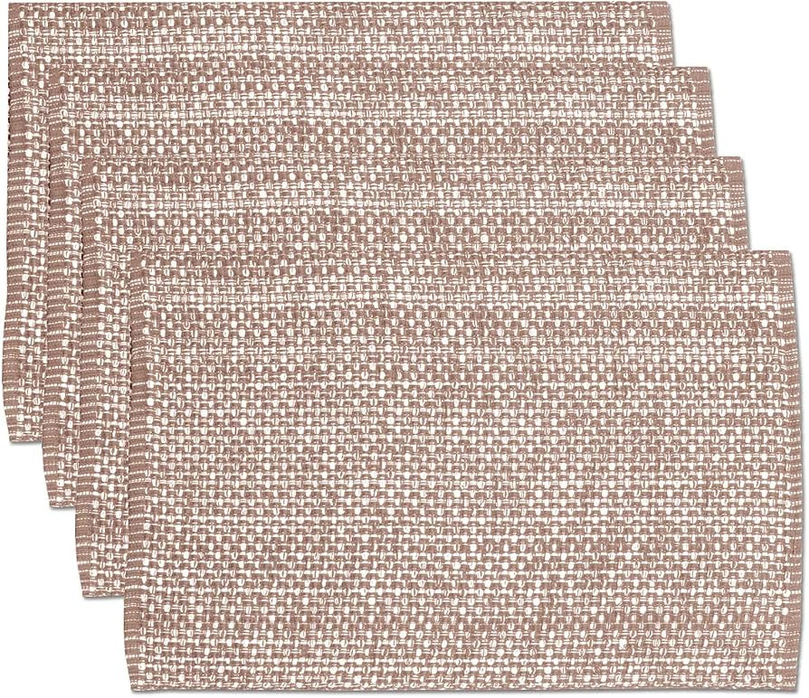 Sweet Home Collection 100% Cotton Placemats for Dining Room Rectangle Two Tone Woven Fabric 13" x... | Amazon (US)