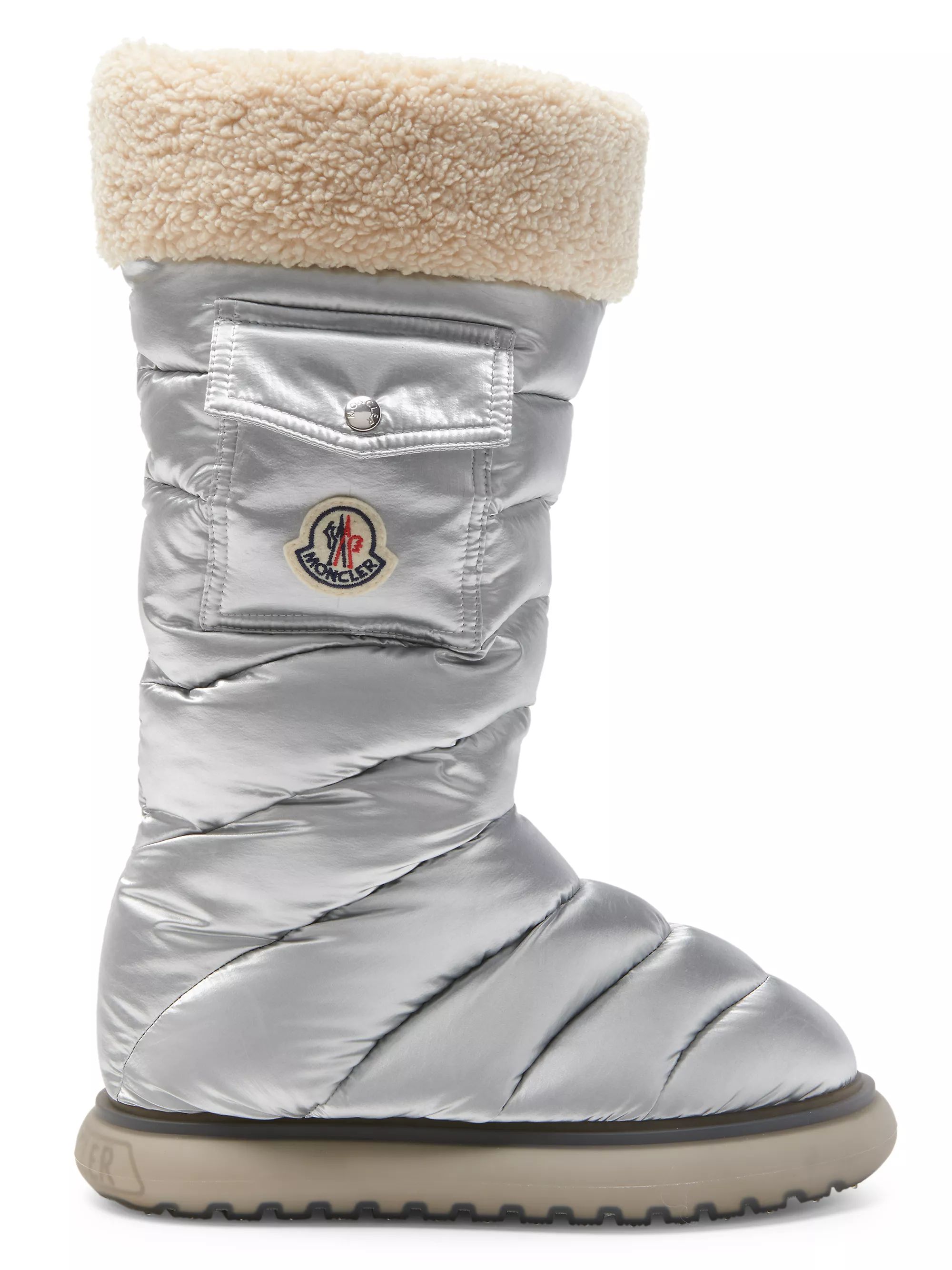 Gaia Pocket Metallic Faux Fur-Trim Snow Boots | Saks Fifth Avenue