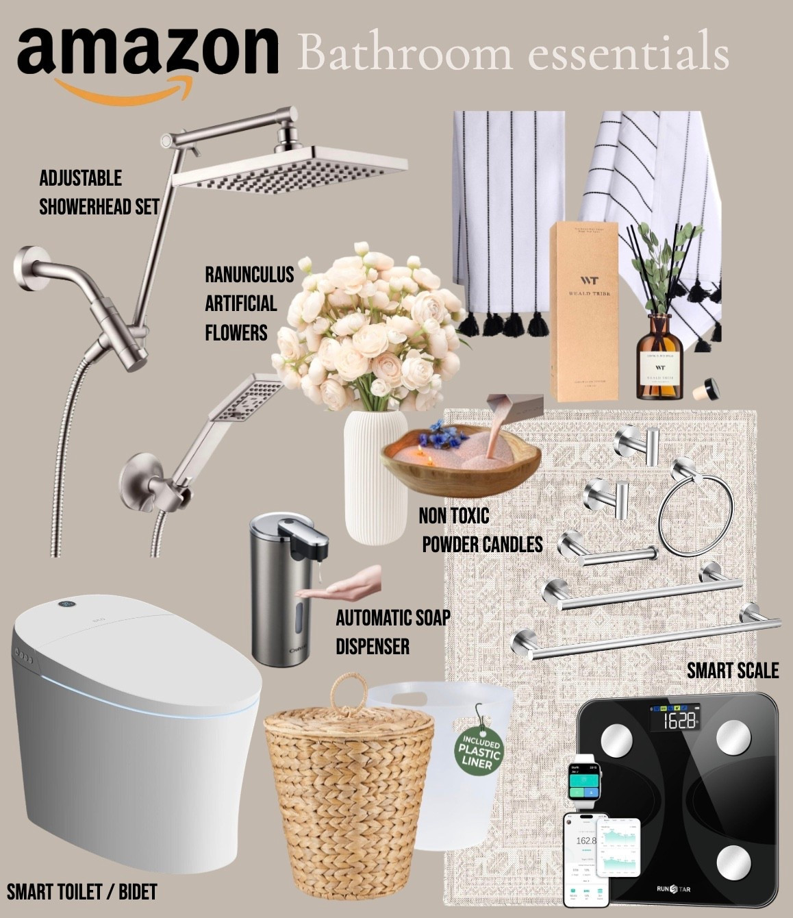🛁✨ Prime Day Bathroom Glow-Up!
Upgrade your space with these smart & stylish Amazon finds:

🚽 Smart Toilet
⚖️ Smart Scale
🧴 Automatic Soap Dispenser
🛁 Ultra-Soft Towels
🚿 Adjustable Shower Head Set
🕯️ Non-Toxic Luxury Candle Powder
🗑️ Trash Can with Lid
🛠️ Chic Hardware Details

All the bathroom essentials—on sale now for Prime Day! Tap to shop and turn your bathroom into a spa-like sanctuary 💫


#PrimeDayFinds #BathroomGoals #AmazonEssentials #SmartHome #BathroomInspo


#LTKSaleAlert #LTKFindsUnder100 #LTKHome