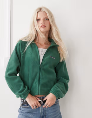 Columbia benton springs relaxed full zip fleece in rainforest green | ASOS (Global)